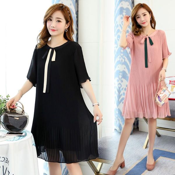 maternity dresses pregnant women pregnancyshort sleeve dress chiffon long summer, White